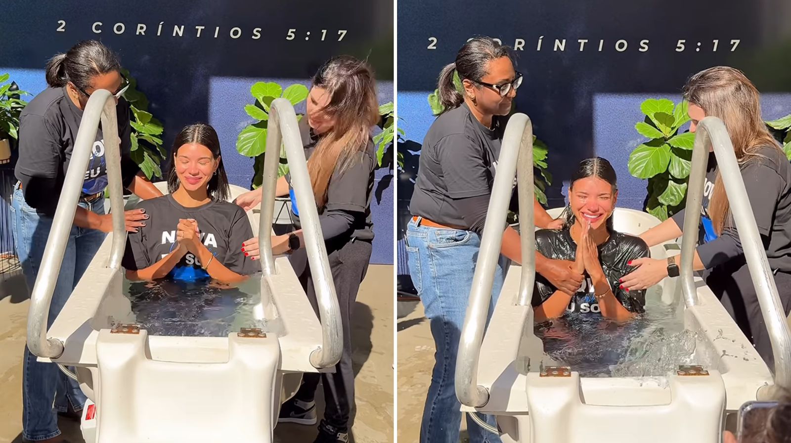 Ex-miss Brasil é batizada em igreja SP: ‘Tudo se fez novo’