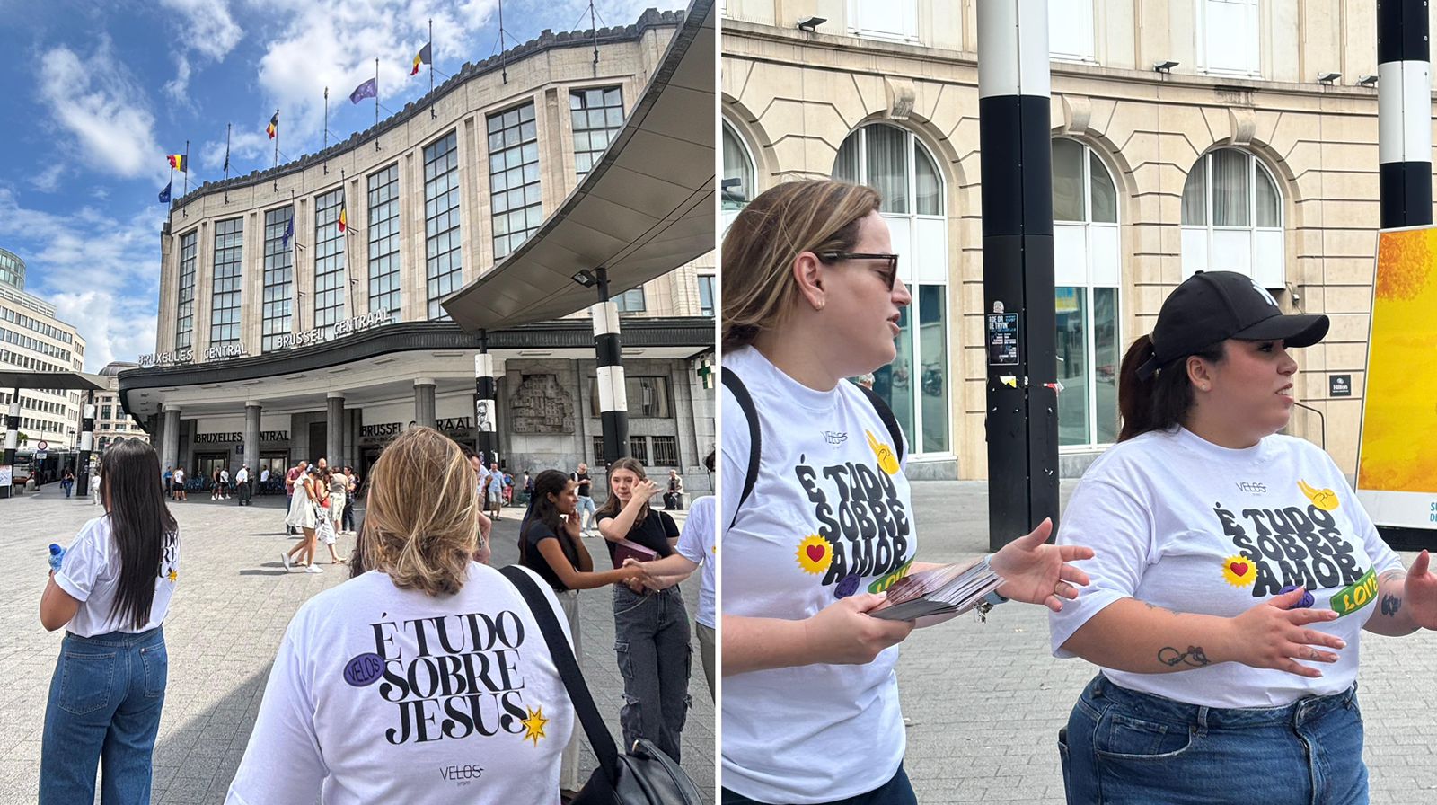 Brasileiros levam pessoas a Jesus nas ruas da Bélgica: ‘Há um fogo se espalhando’ 