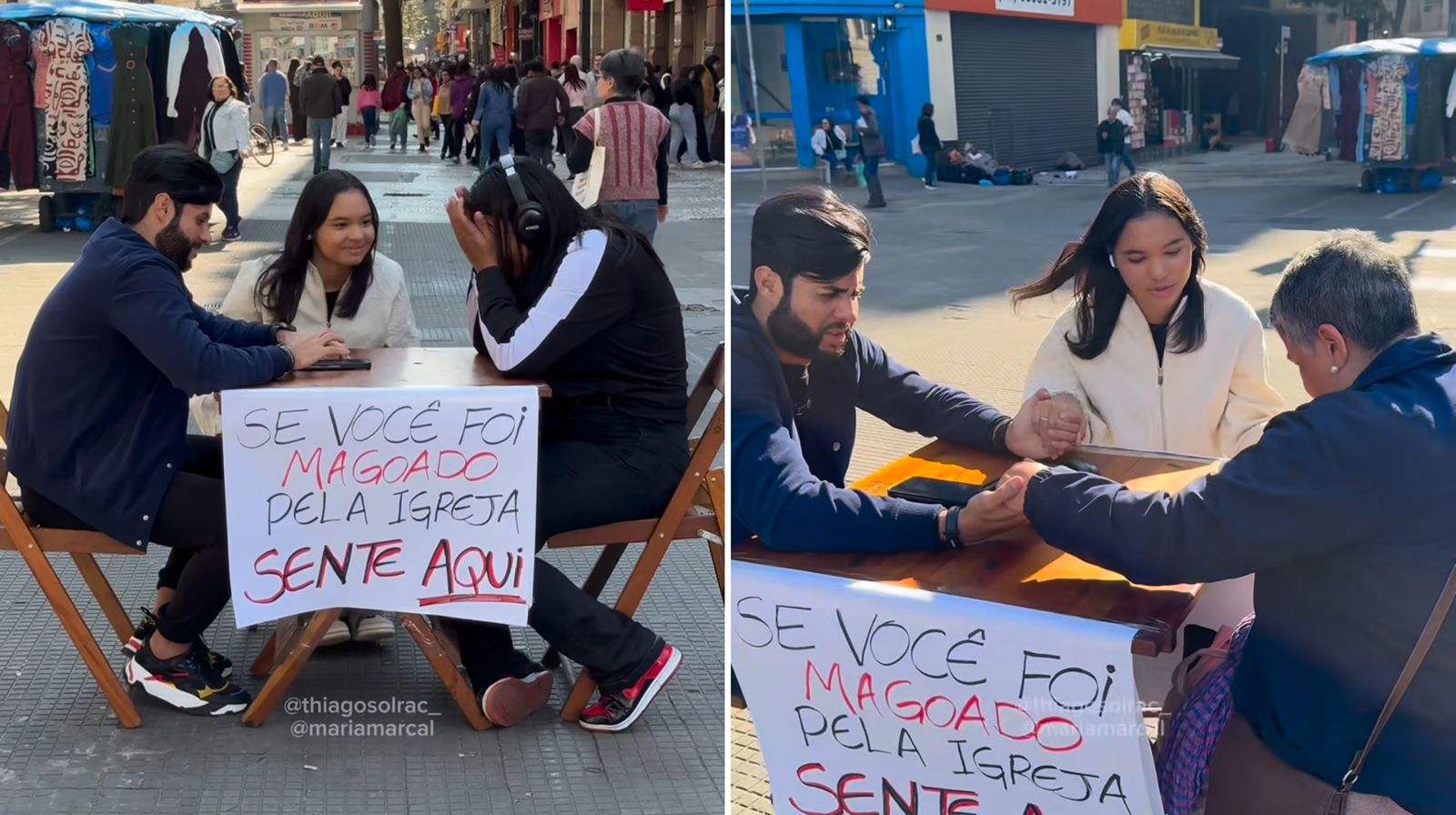 Maria Marçal faz evangelismo de rua e impacta pessoas feridas pela igreja: “Jesus é a cura”
