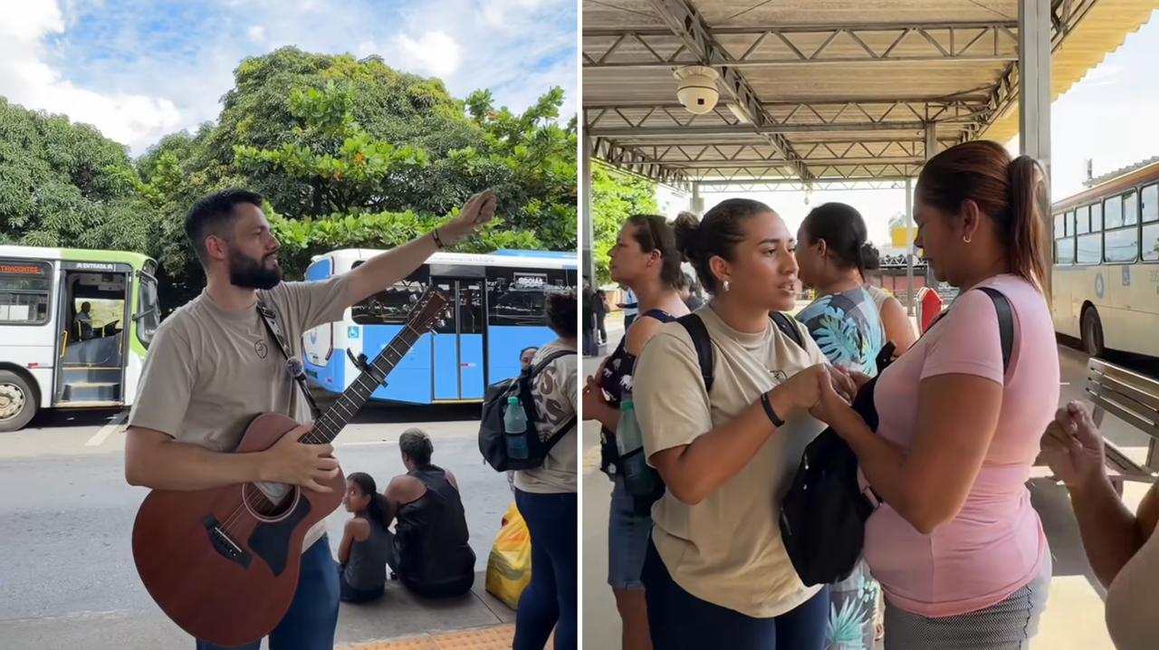 Pessoas são impactadas durante evangelismo em rodoviária: “O ônibus atrasou, Jesus não”