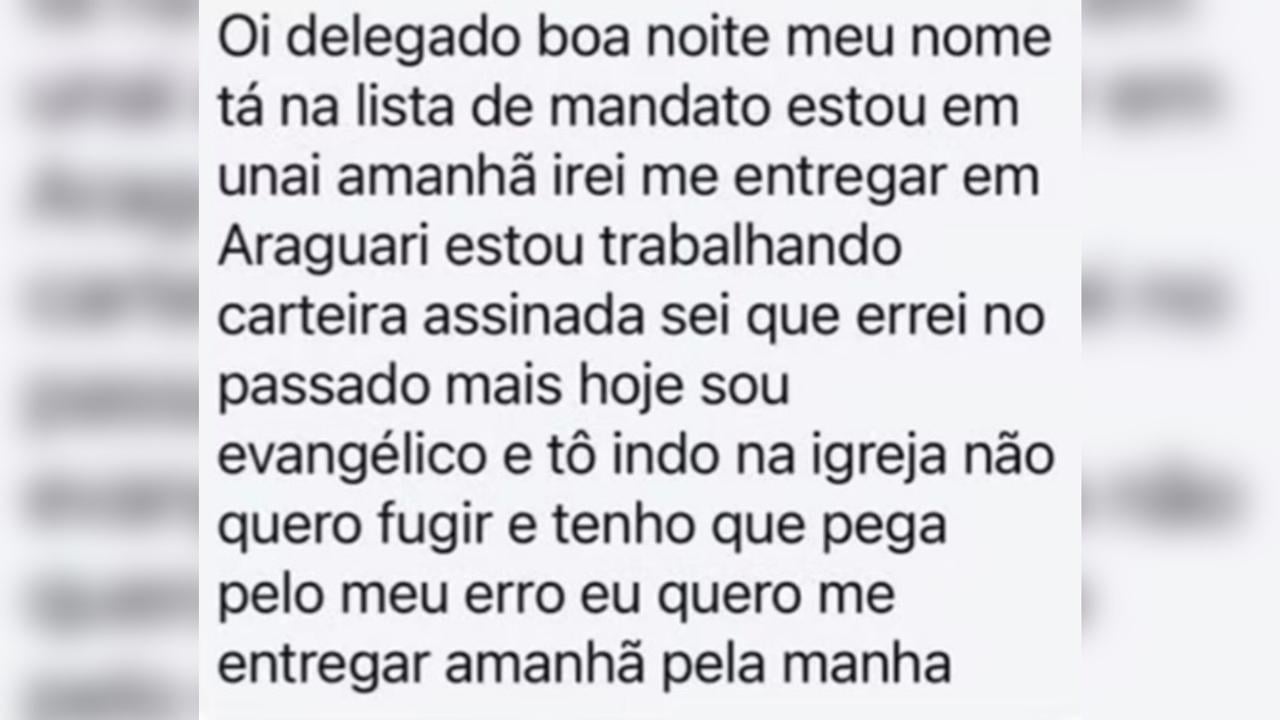 Foragido aceita Jesus e se entrega à polícia em MG: ‘Vou pagar pelo meu erro’
