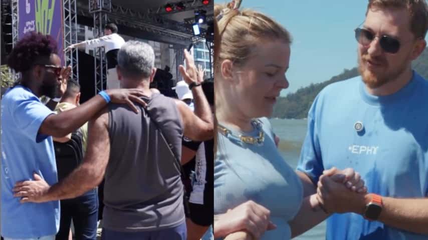 Missão faz festival evangelístico em praia de SC e leva pessoas ao batismo: “Nova vida”