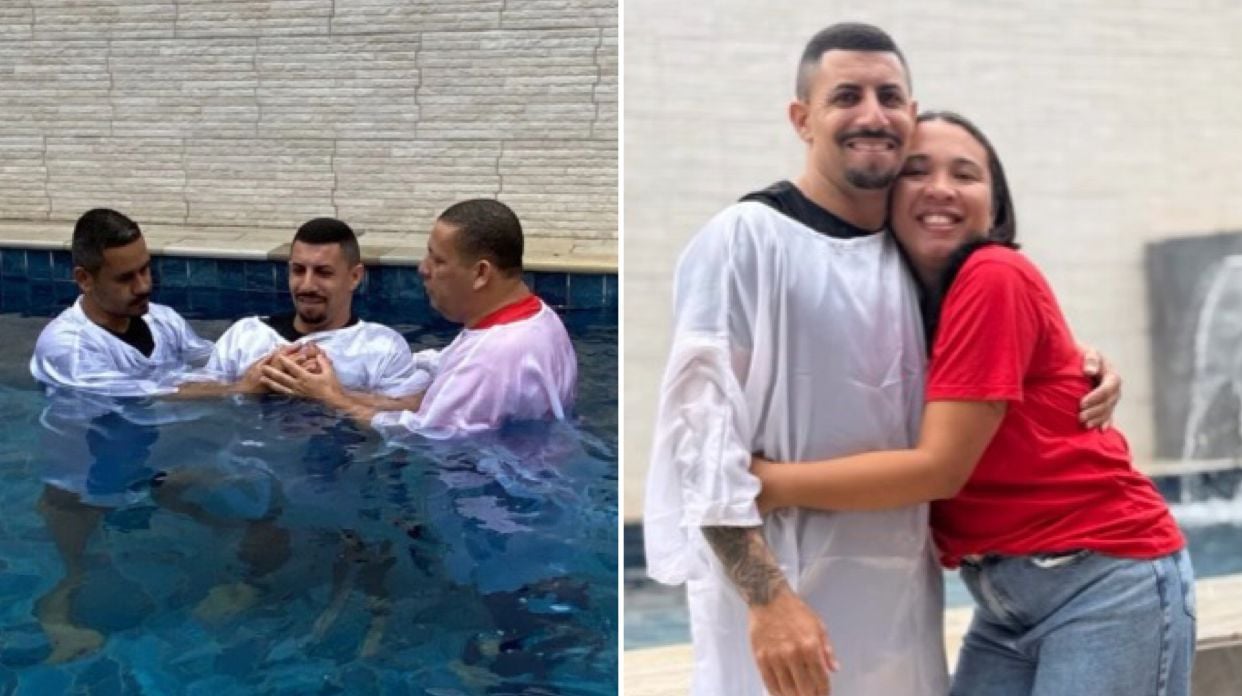 Marido aceita Jesus e é batizado após esposa orar por 11 anos: “A promessa se cumpriu”