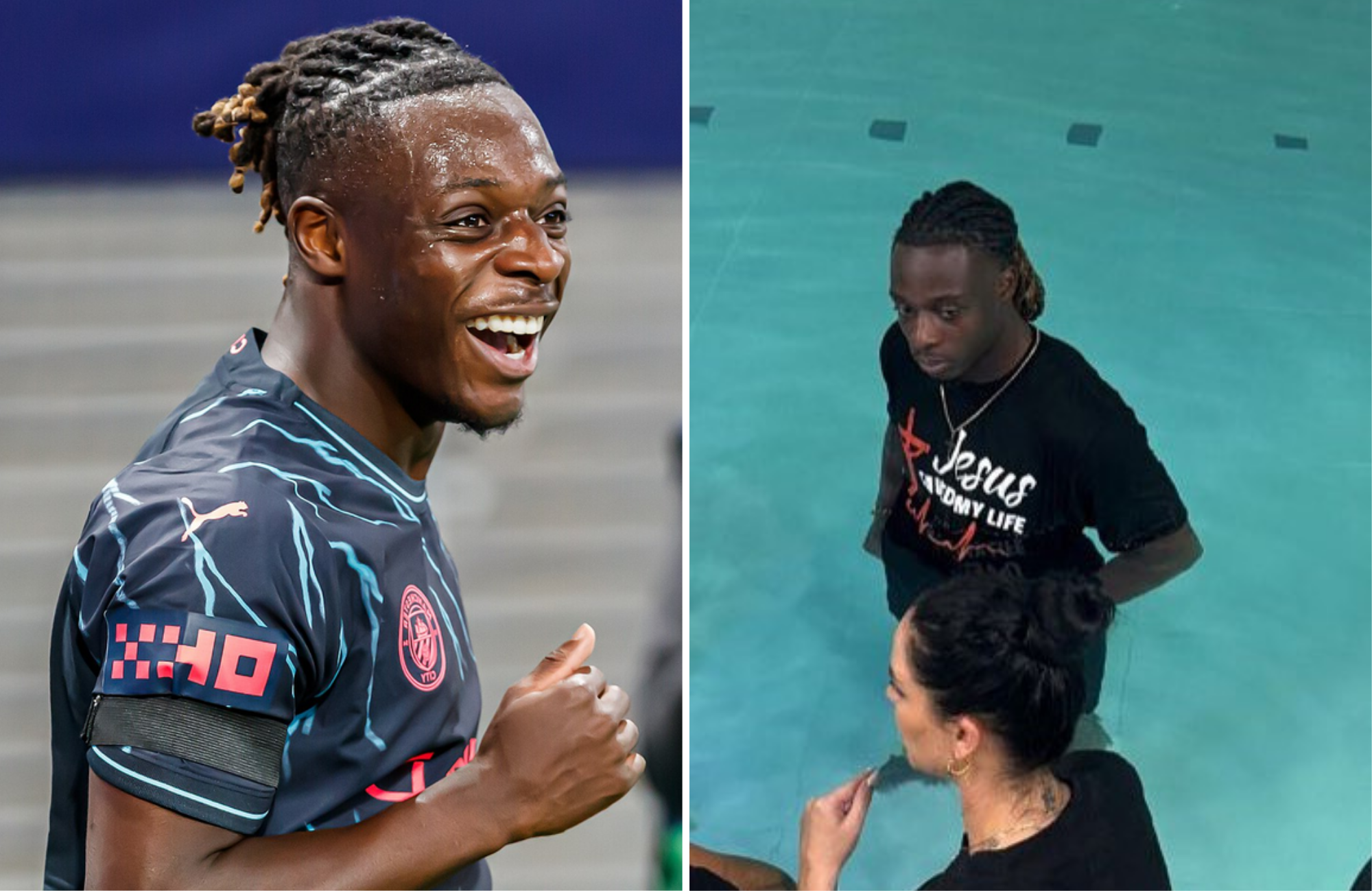 Jogador do Manchester City é batizado após partida: “Jesus salvou a minha vida”