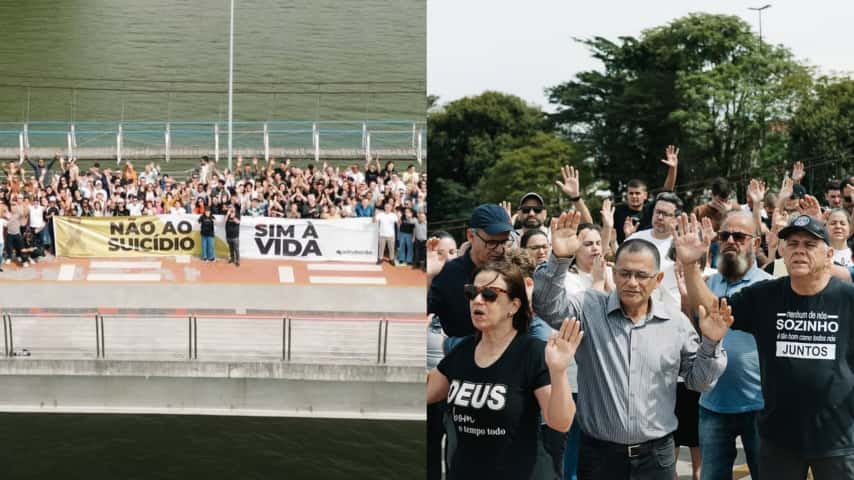 Igreja faz clamor em pontes de cidade de SC: “Erguemos nossa voz contra o suicídio”