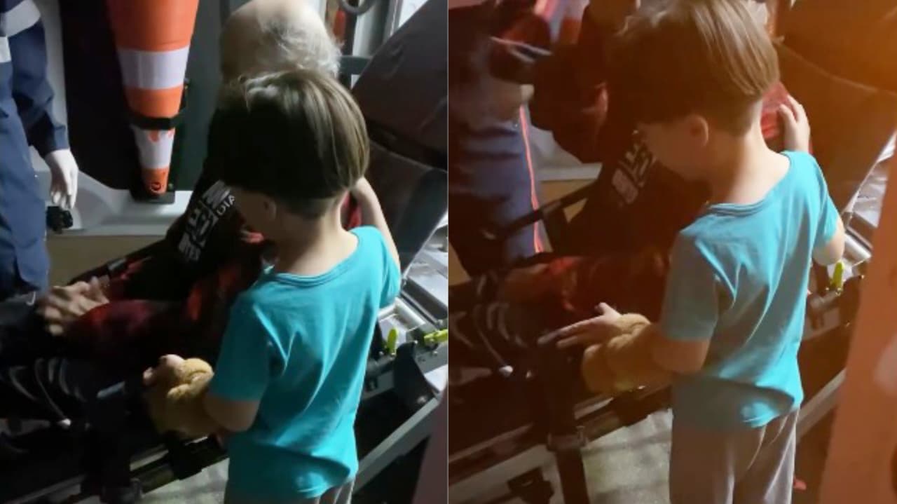 Menino ora por avô enquanto é socorrido pelo SAMU e emociona socorristas