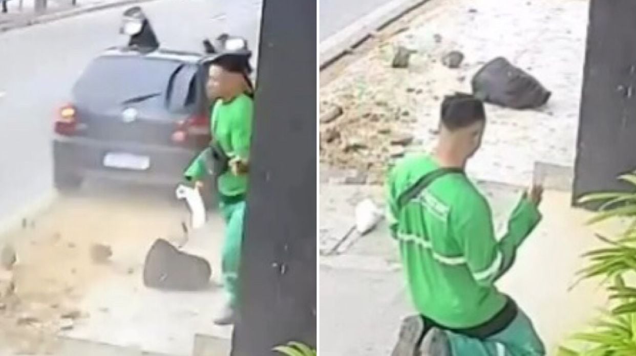 Após escapar de atropelamento, jovem se ajoelha e agradece a Deus: “Livramento”