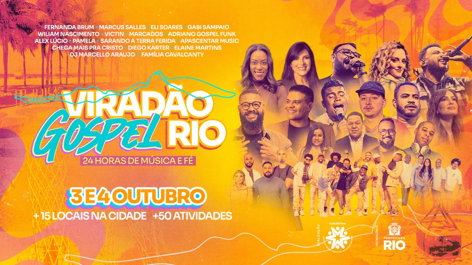 Rio de Janeiro recebe 1ª edição do Viradão Gospel com 24h de música e atividades culturais