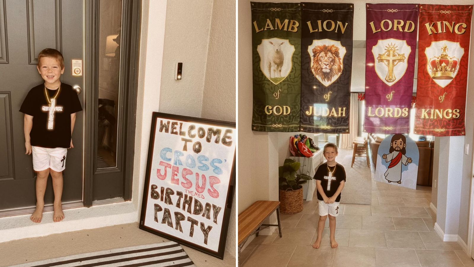 Menino de 5 anos viraliza após pedir festa de aniversário com tema de Jesus