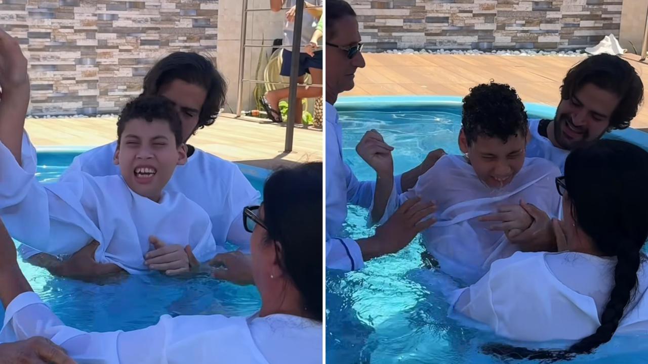 Menino com paralisia cerebral emociona ao ser batizado: “Jesus vive nele”