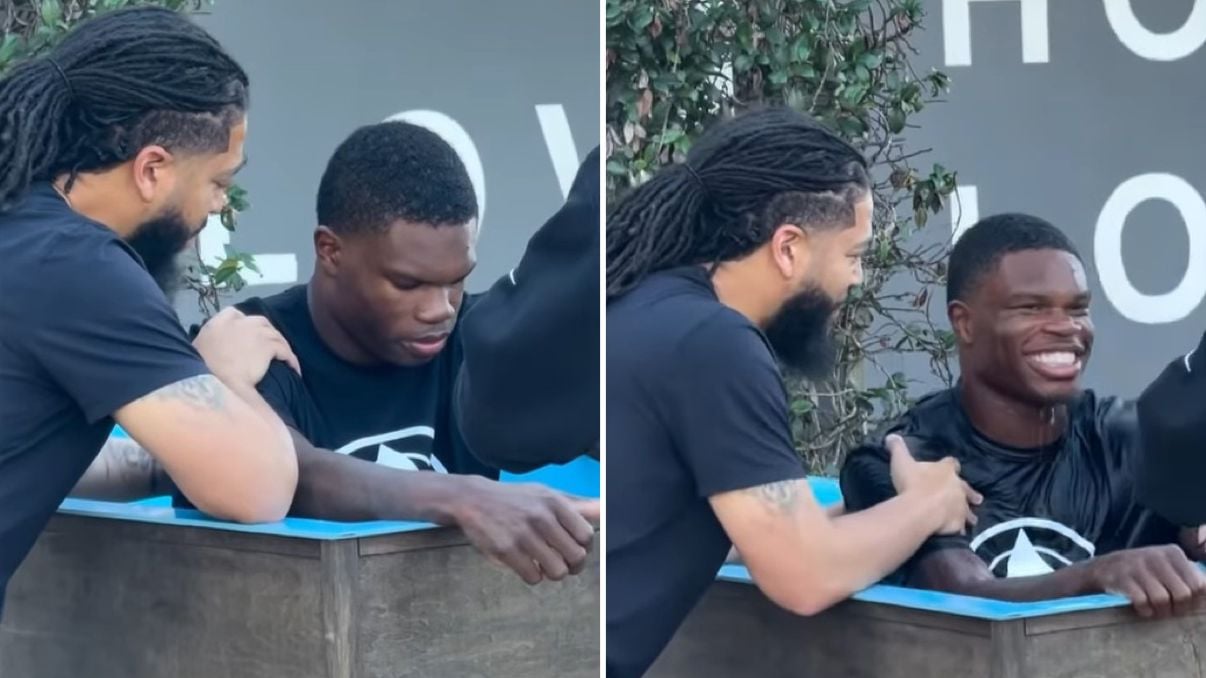 Estrela da NFL é batizado em igreja antes de jogo nos EUA