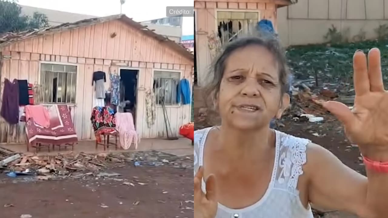 Casa de madeira resiste a tornado no PR após moradora orar: 