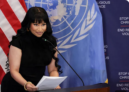 Na ONU, Nicki Minaj denuncia perseguição a cristãos na Nigéria: ‘Eles são alvo’