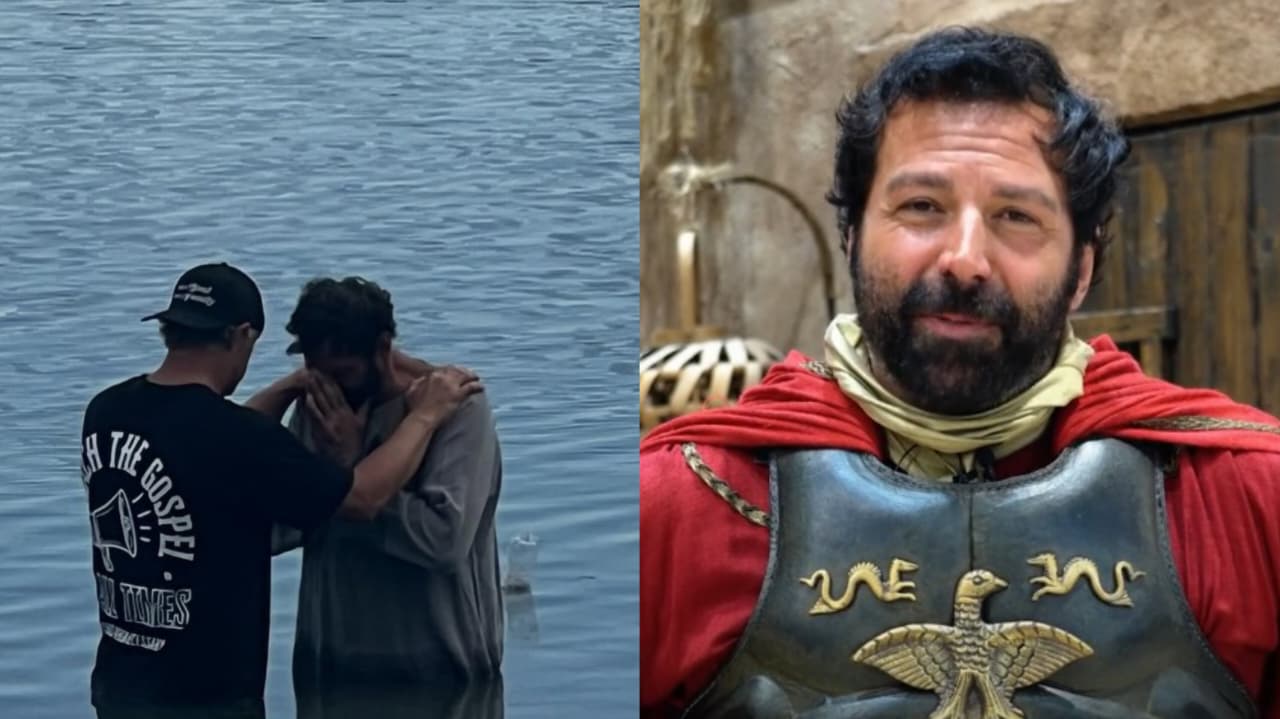 Ator de “The Chosen” é batizado em set de filmagem durante gravações