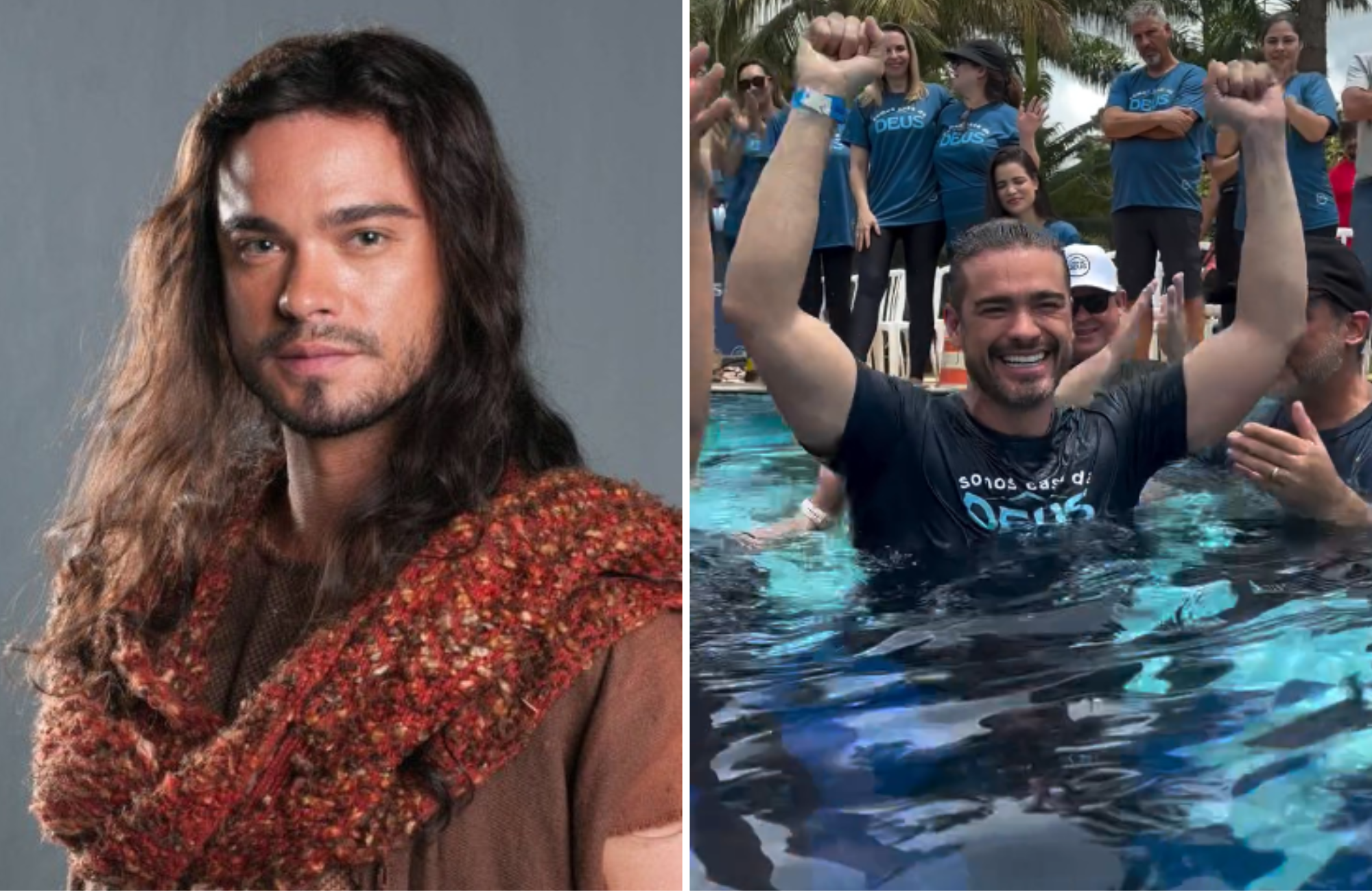 Ator de novelas bíblicas, Sidney Sampaio é batizado: “Tudo se fez novo”