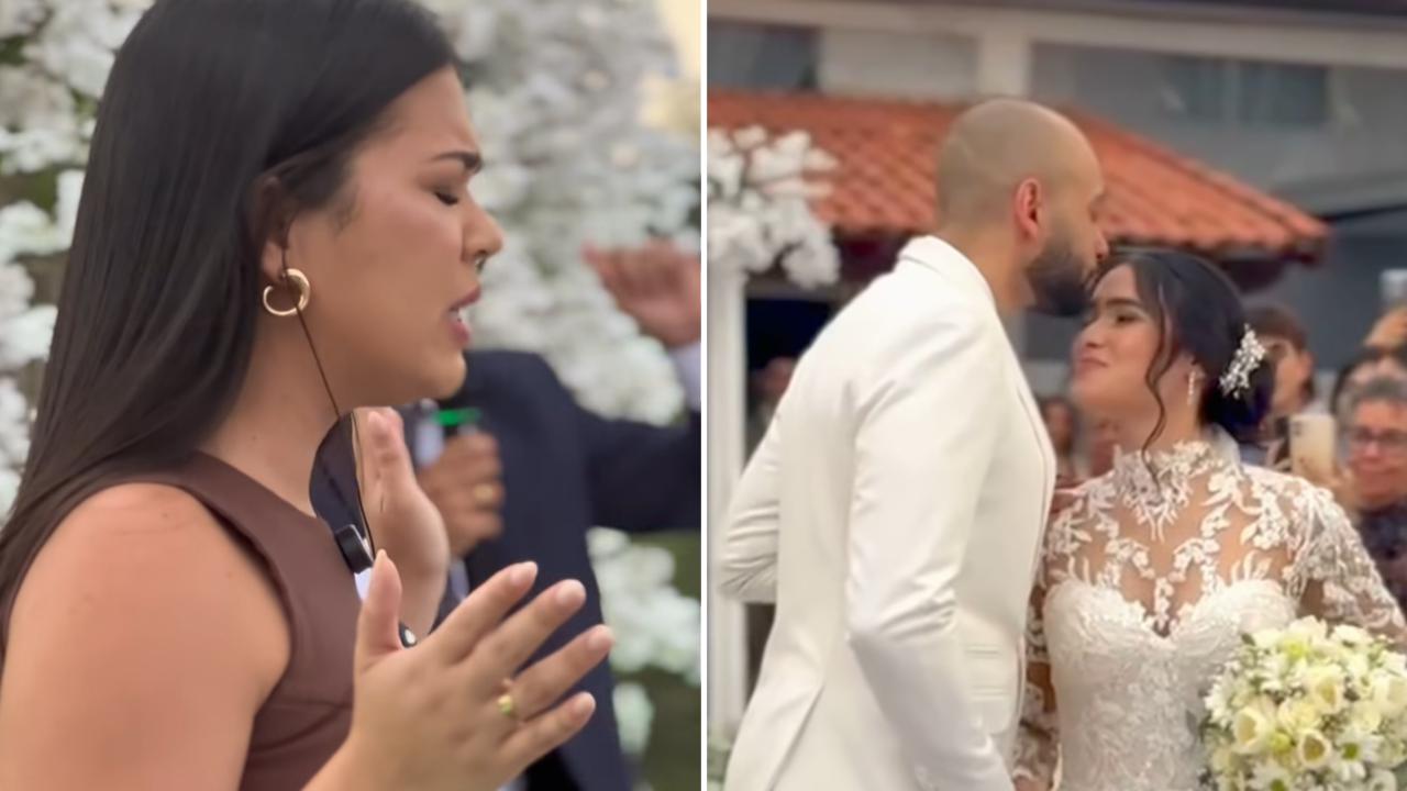 Chuva em casamento ao ar livre para após oração de convidados: ‘Deus é o Deus do tempo’