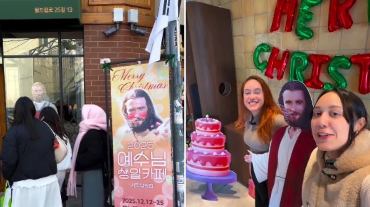 Cafeteria temática de Jesus evangeliza jovens no Natal na Coreia do Sul