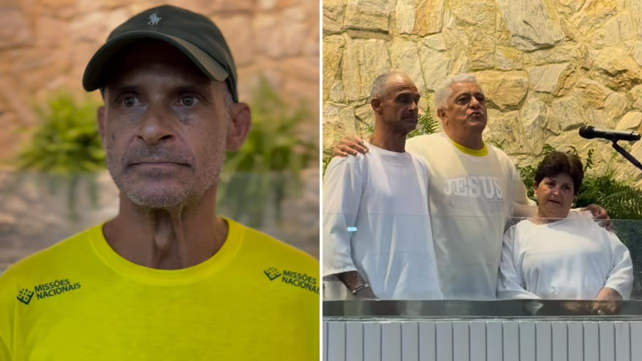 Ex-viciado aceita Jesus e é batizado ao lado da mãe: ‘Cristo nos transformou’