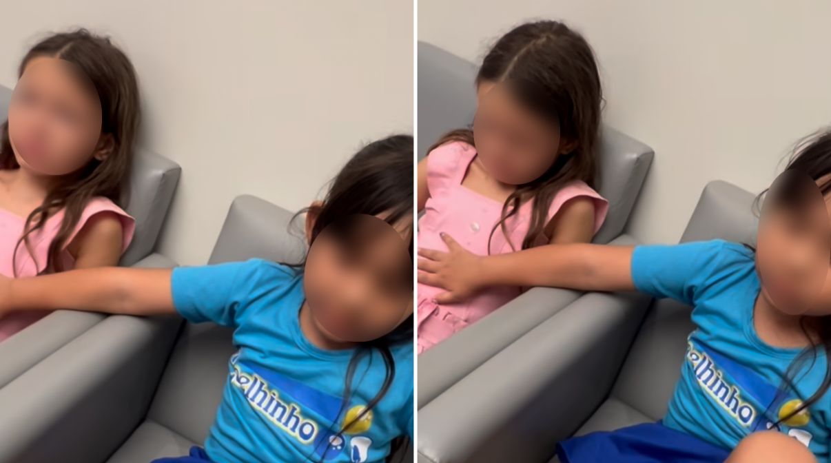 Menina ora por amiga com suspeita de apendicite no hospital: “Jesus, cura minha amiguinha”