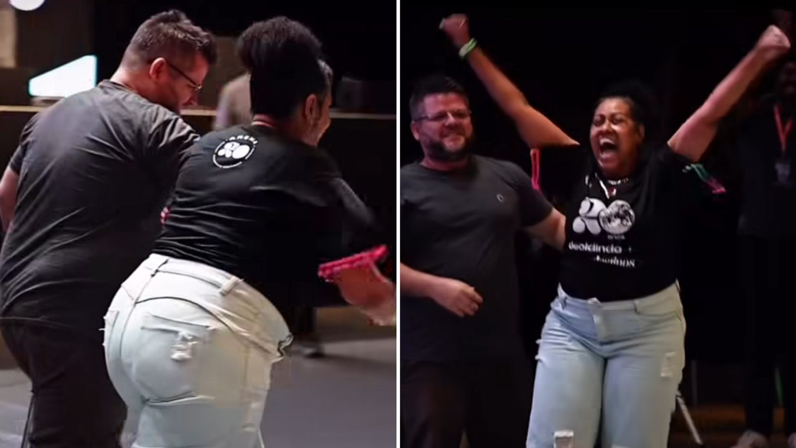 “Poder de Deus”: Após oração, mulher abandona muletas e corre em conferência 