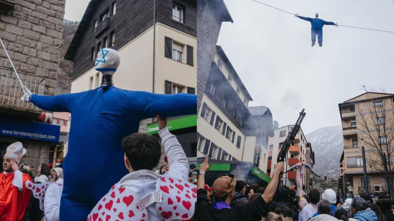 Antissemitismo: Boneco com Estrela de Davi é queimado em Carnaval na Europa