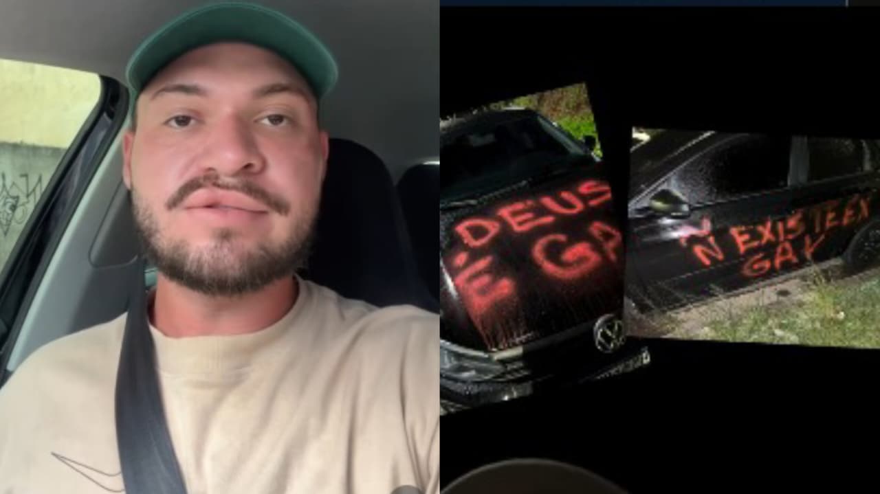 Ex-gay que se converteu tem carro pichado com ofensas: 
