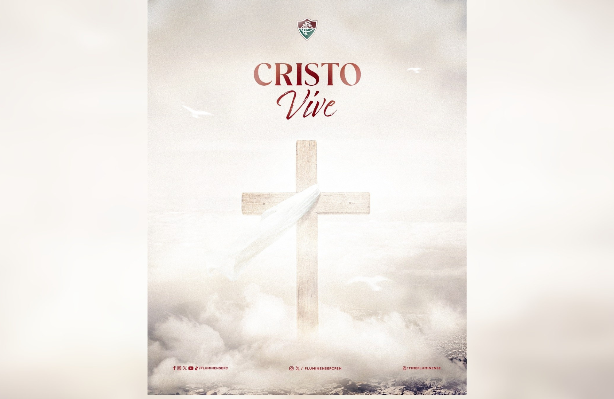 Fluminense posta sobre ressurreição de Cristo e une torcedores rivais: ‘Melhor mensagem’
