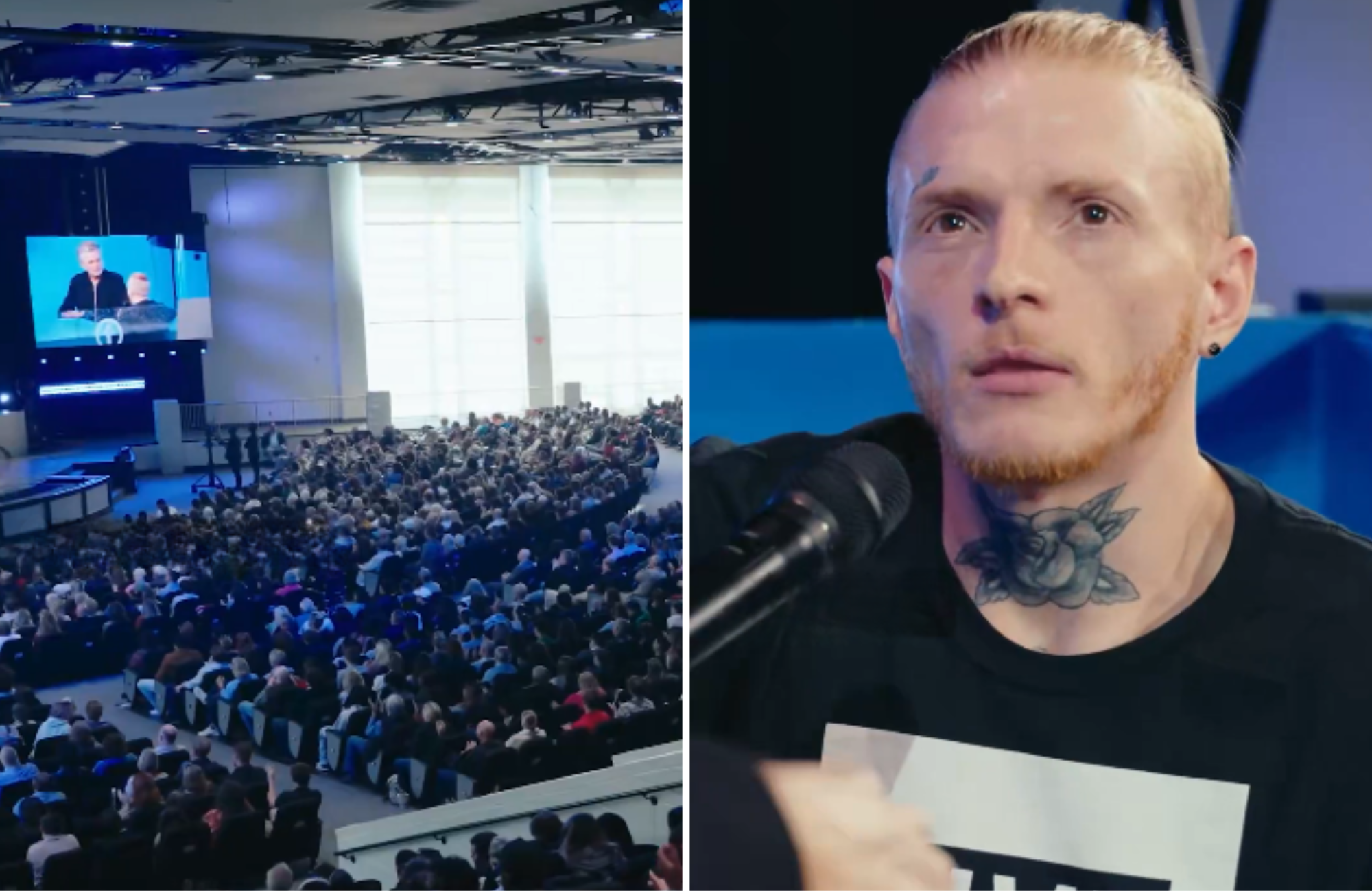 Durante batismo, homem relata batalha espiritual antes de se entregar a Jesus 