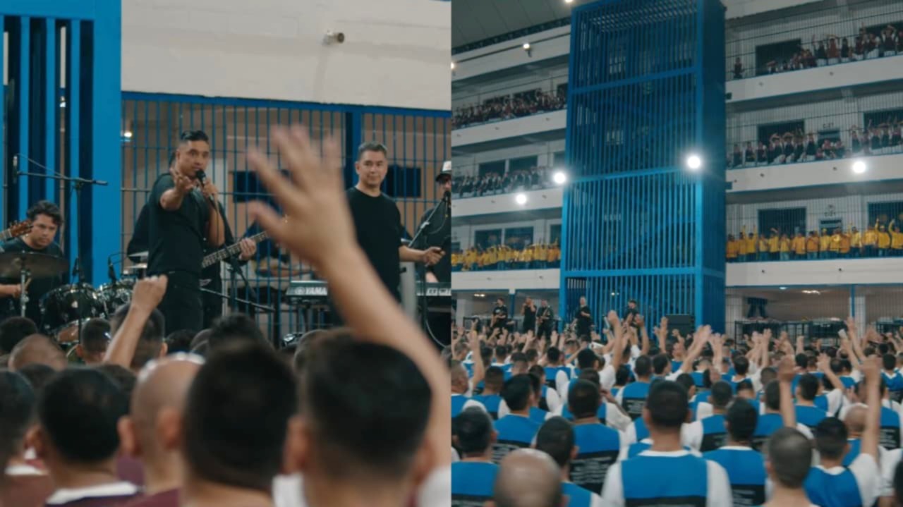 Banda adora com 4.000 presos em prisão em El Salvador: ‘Em Cristo há liberdade”