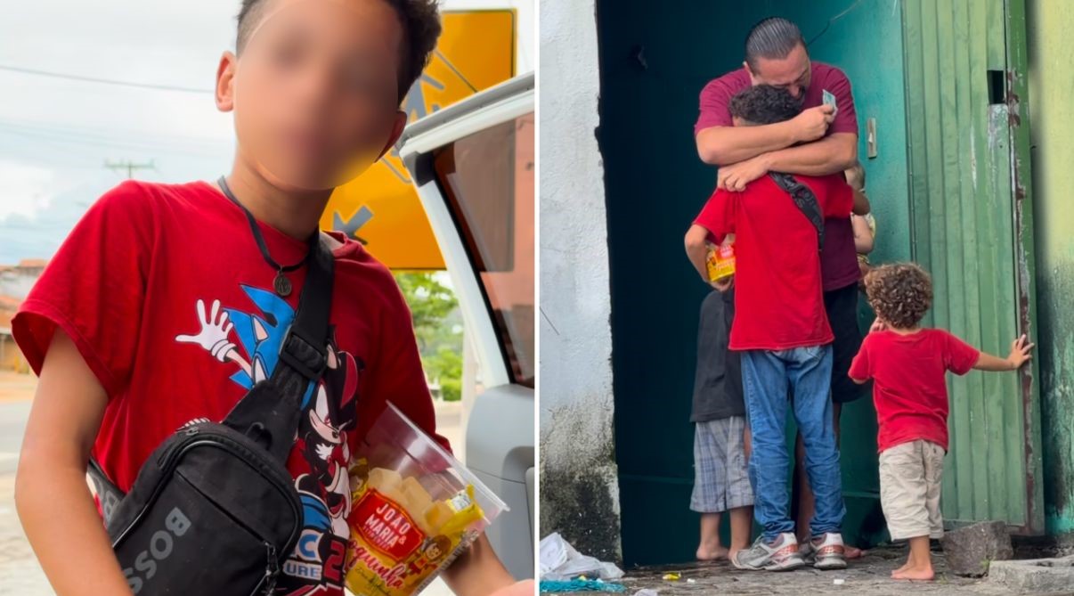 Após falar sobre fé, menino que vendia paçocas recebe ajuda: 