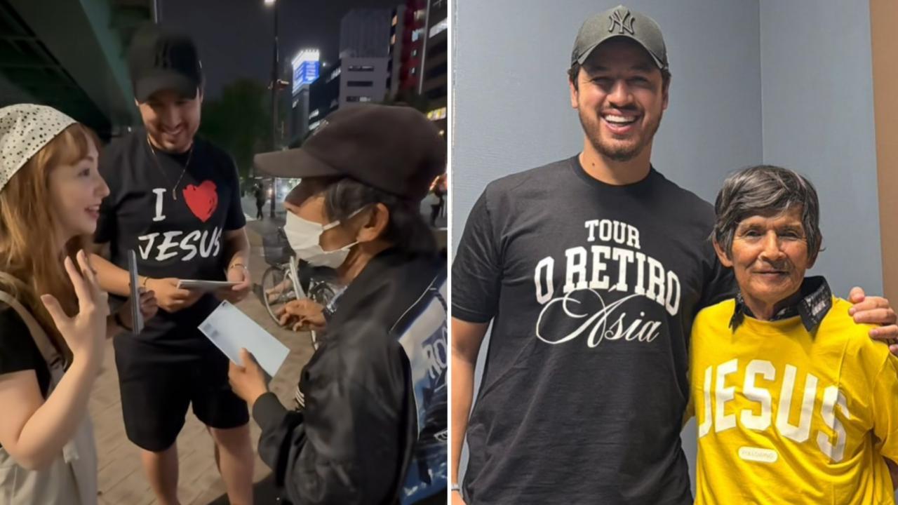 Japonês aceita Jesus nas ruas após ouvir evangelista: “Vim falar do Deus dos deuses” 