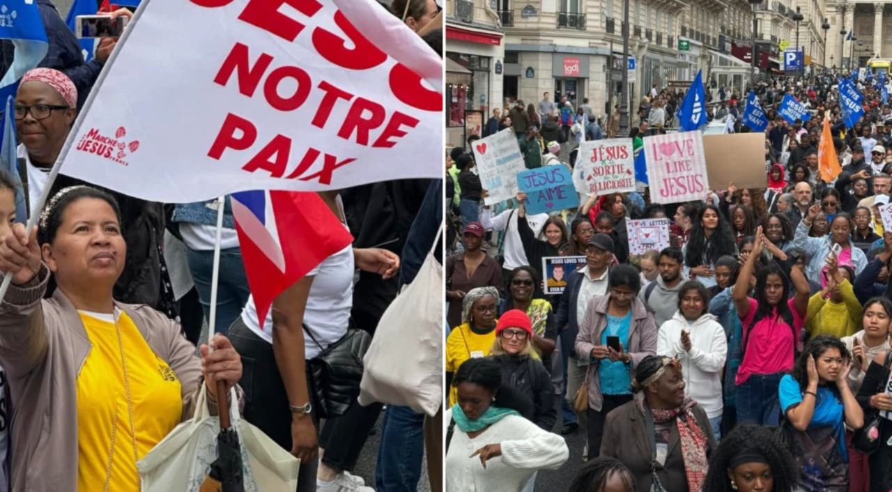 Marcha para Jesus reúne 50 mil pessoas nas ruas de Paris: “Abençoamos a cidade”