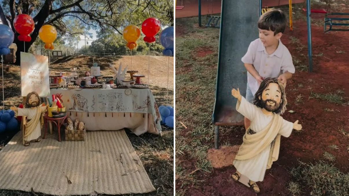 Menino de 6 anos escolhe Jesus como convidado de honra em seu aniversário