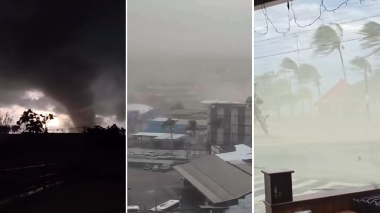 Mulher clama a Deus durante tornado no Rio Grande do Sul: 