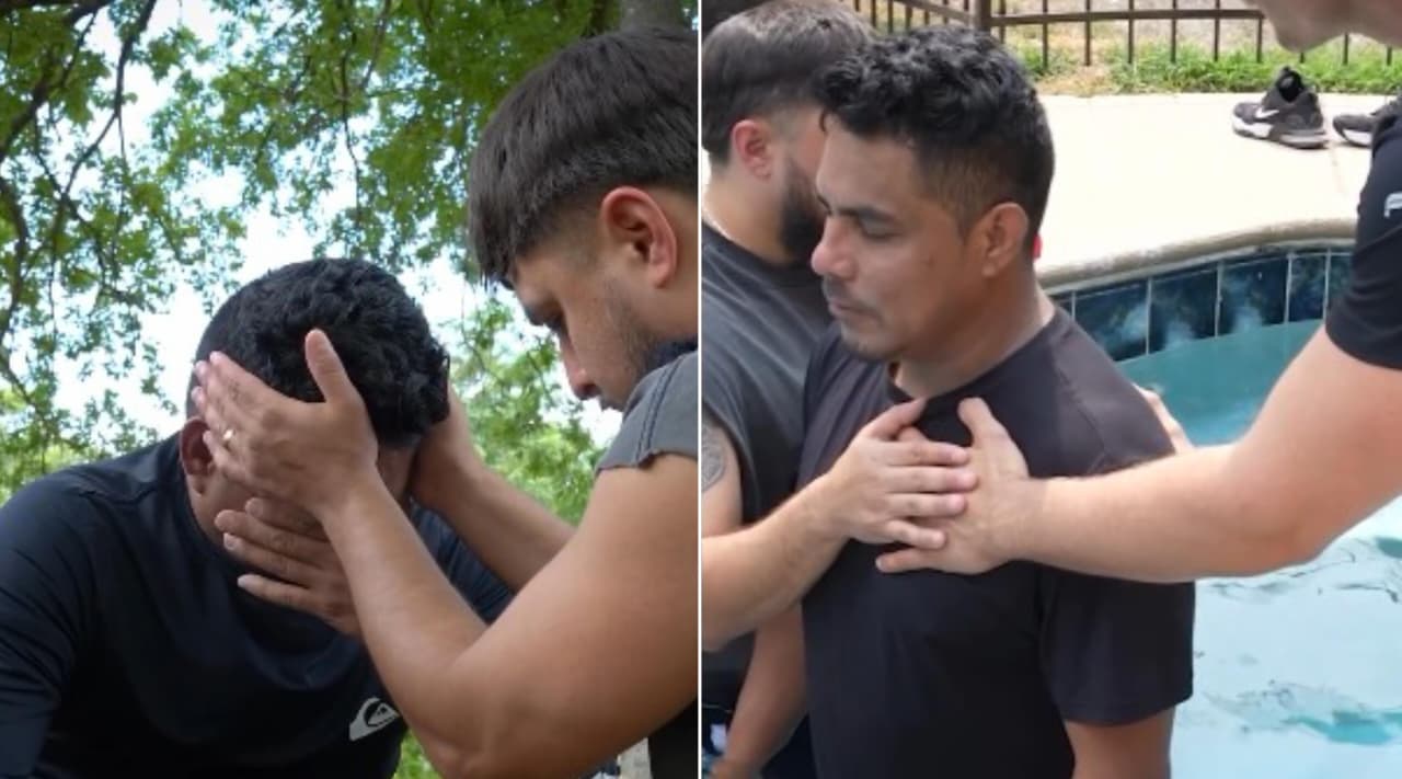 Cristãos são guiados por Deus até homem prestes a tirar a própria vida e o batizam