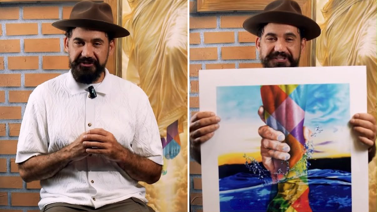 Kobra conta como Deus transformou luto em inspiração para pintar “A Mão de Deus” 