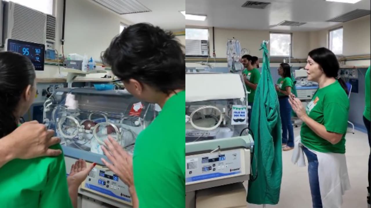 Coral canta louvor para bebês recém-nascidos em UTI Neonatal