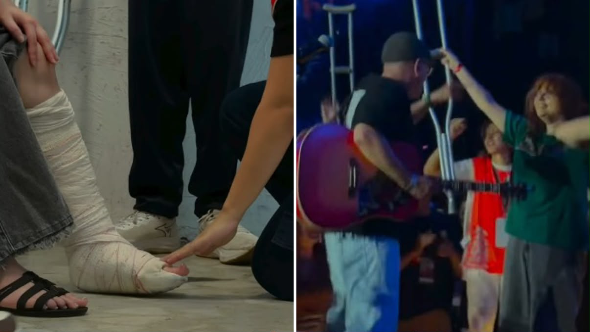 Jovem é curada de lesão no pé e deixa muletas após oração
