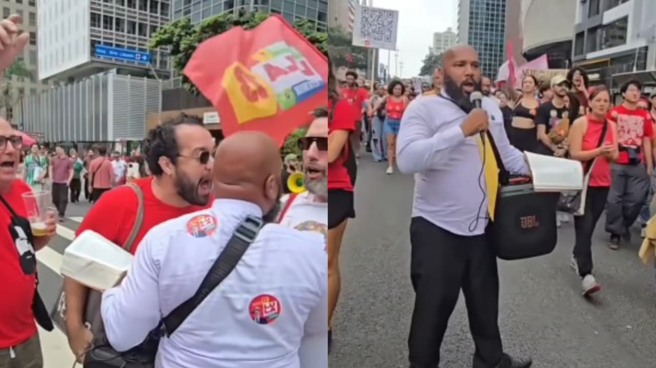 Pregador de rua é hostilizado em manifestação pró-Lula na Avenida Paulista