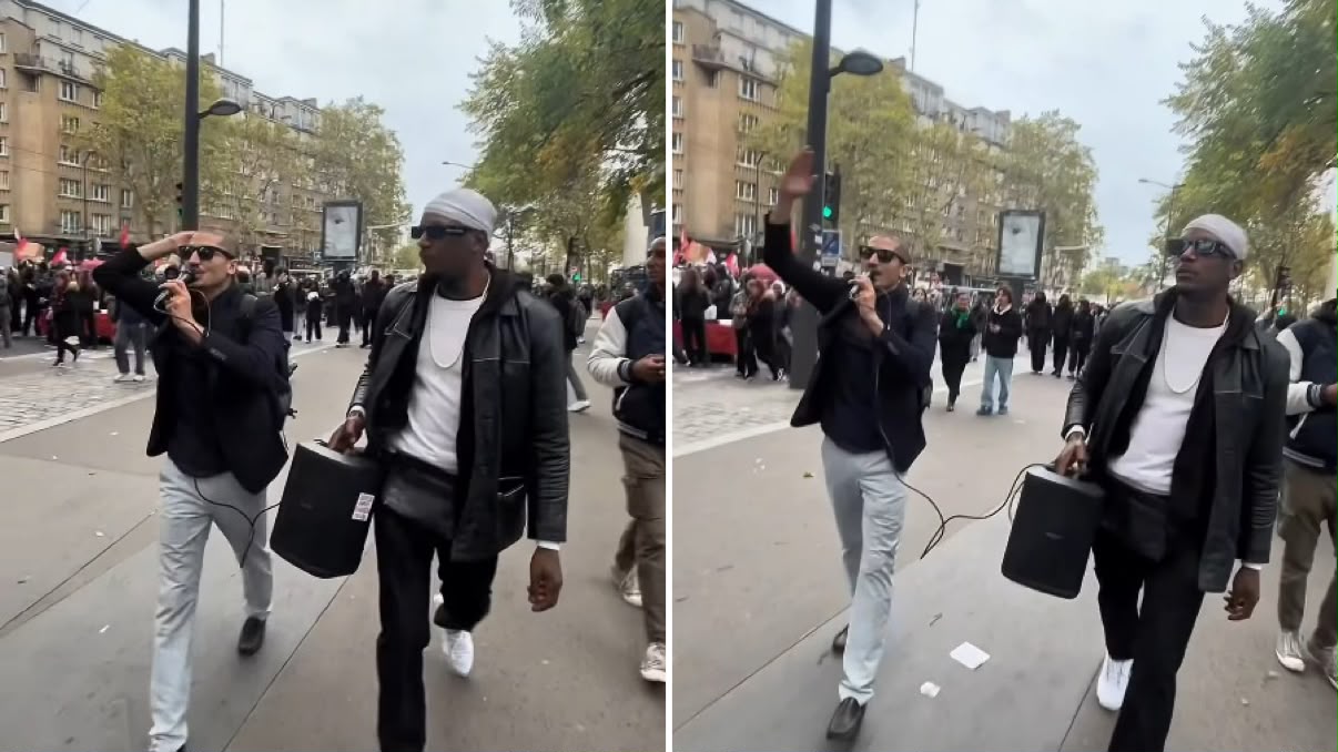 Evangelistas anunciam Jesus em meio aos protestos em Paris: 